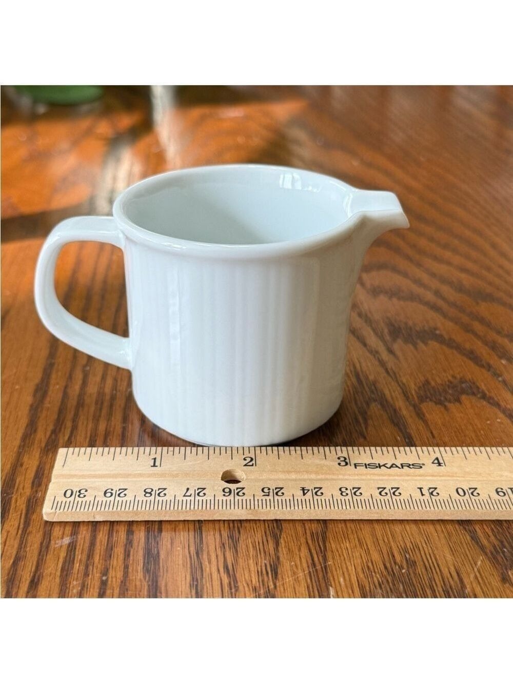 White Ceramic Creamer Pitcher - Picture 5 of 7